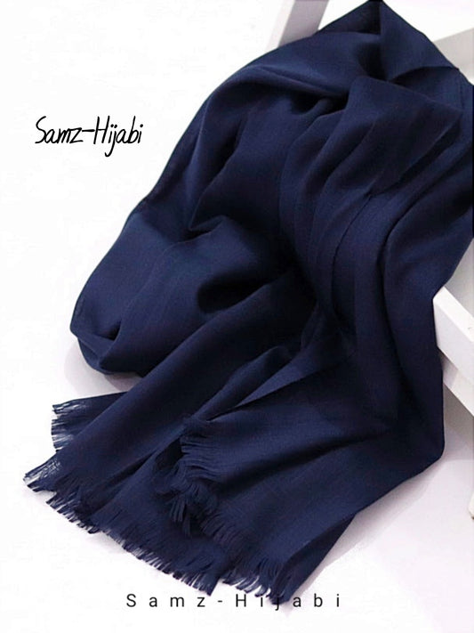 Bigger Turkish Lawn Hijab Navy Blue