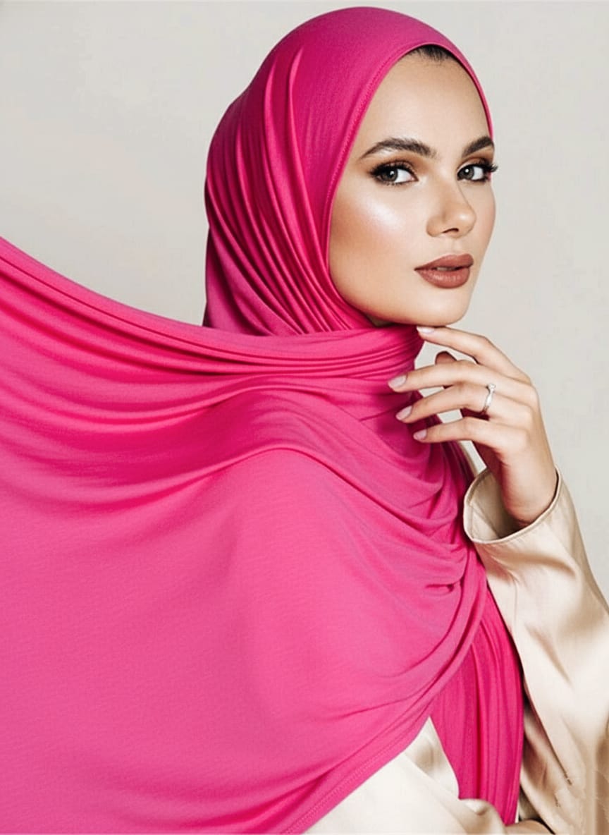 Jersey Hijab- Hot Pink
