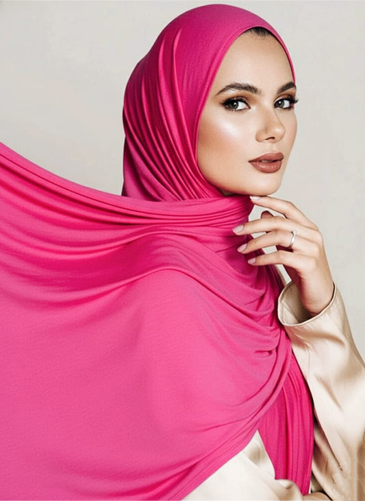 Jersey Hijab- Hot Pink