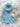 Rippled Plated Lawn Lace Hijab (Sky Blue)
