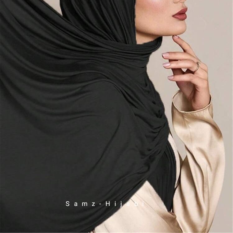 Winter Jersey Hijab-Black