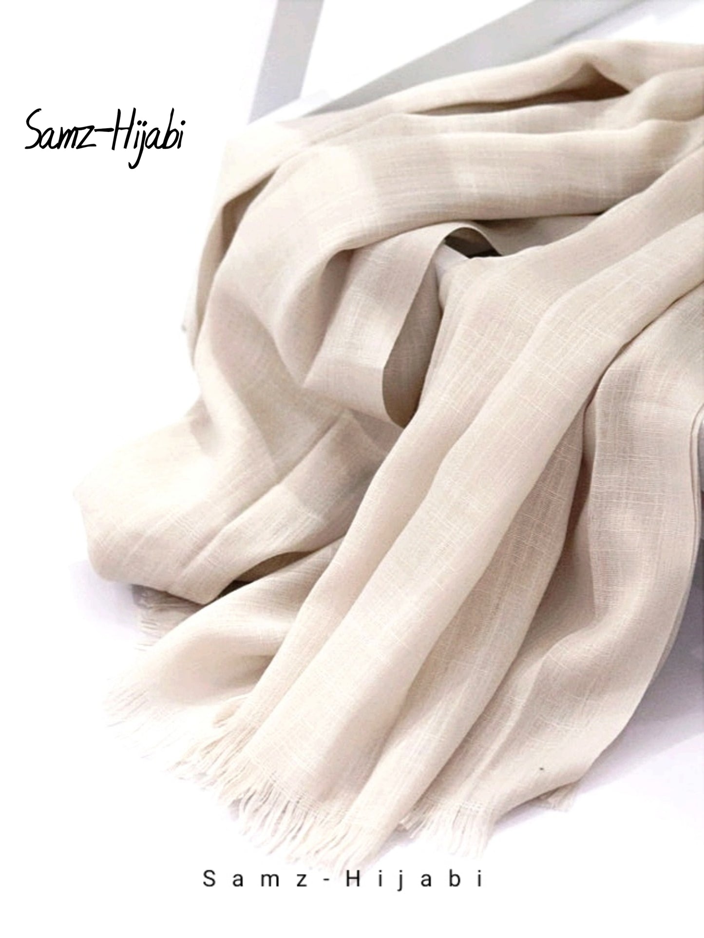 Bigger Turkish Lawn Hijab Beige