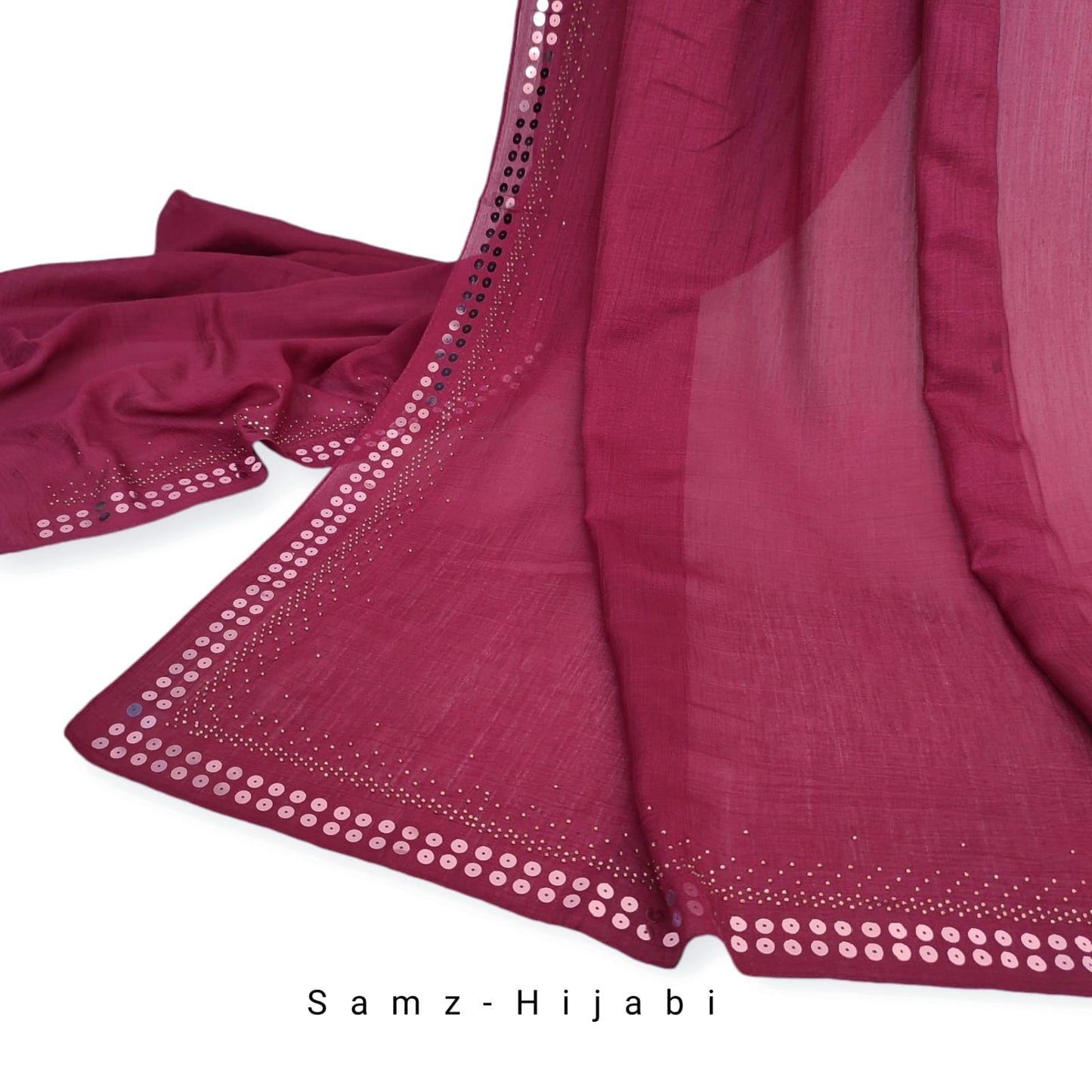 Sitara Crape Chiffon Hijab-Maroon