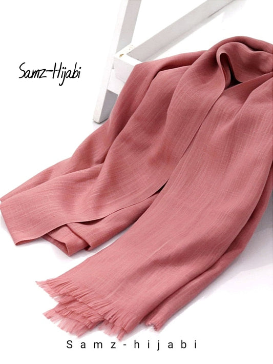 Bigger Turkish Lawn Hijab Peachy Pink