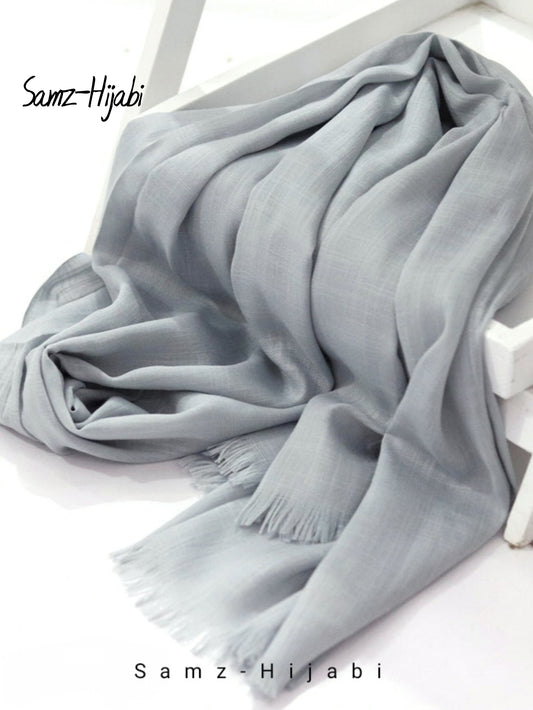 Bigger Turkish Lawn Hijab Silver