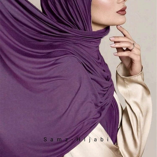 Winter Jersey Hijab-Purple