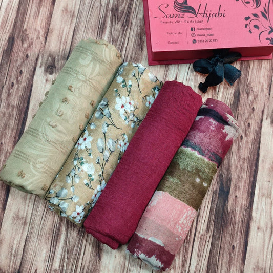 Bundle Of Four Lawn Hijabs 14