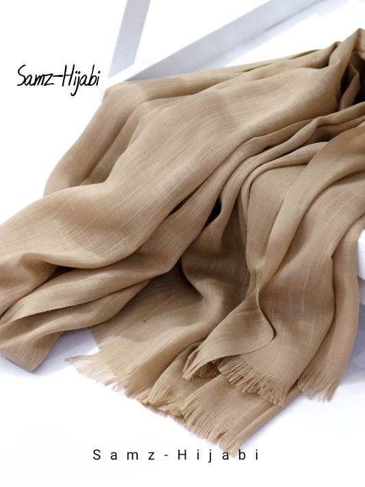 Bigger Turkish Lawn Hijab Khaki