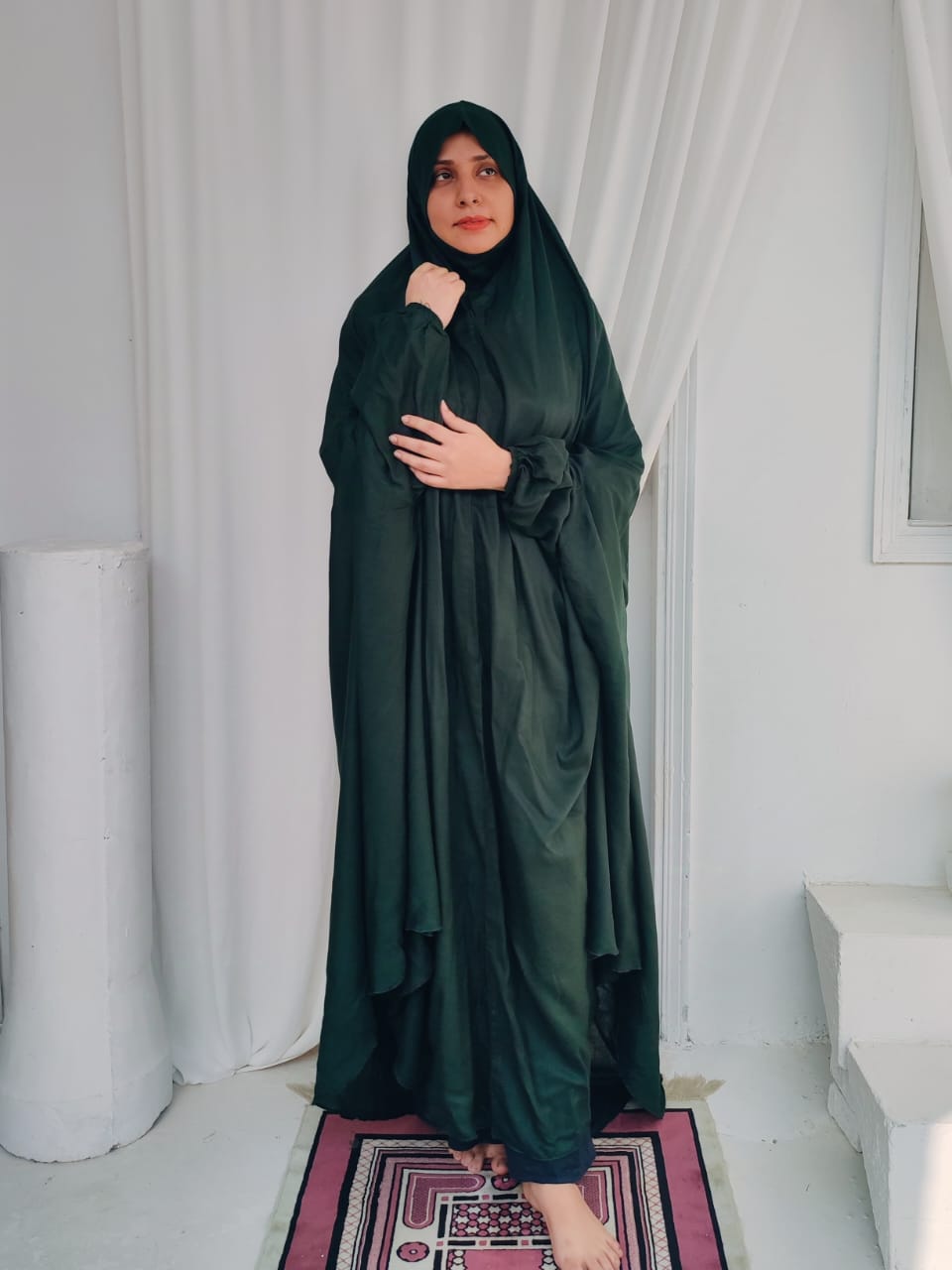 Linen Namaz Chadar- Leaf Green