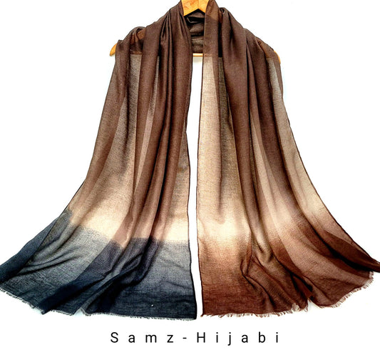 Tie Die Viscose Lawn Hijab-Hazel Brown