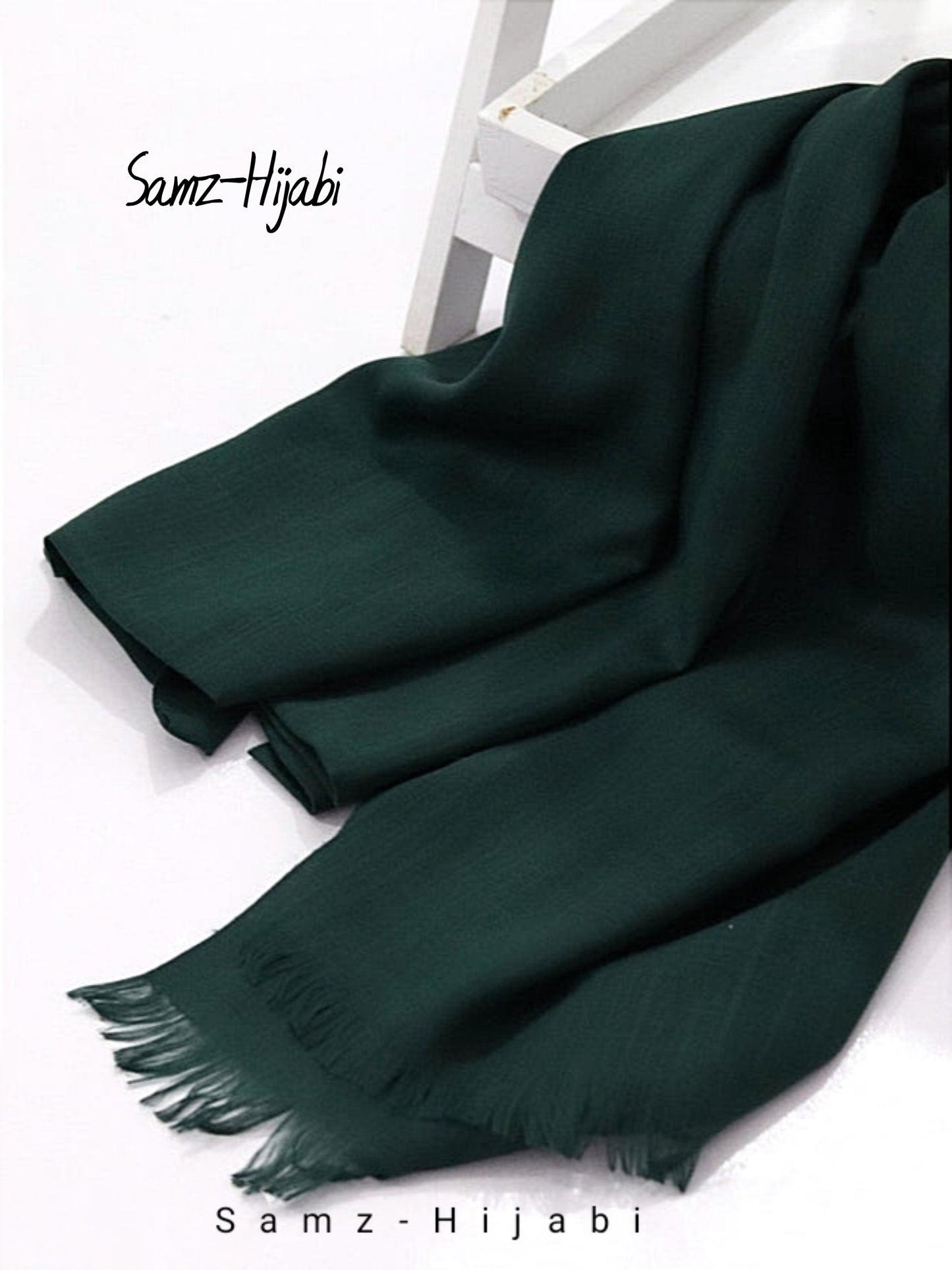 Bigger Turkish Lawn Hijab Dark Forest Green