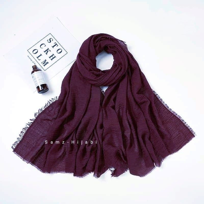 Summer Crimps Hijab-Plum