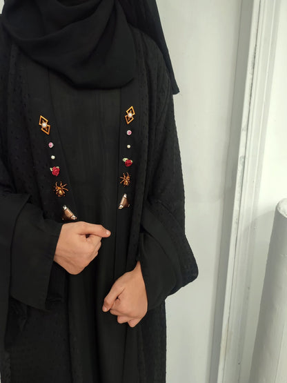 Gold Spider Stud Abaya