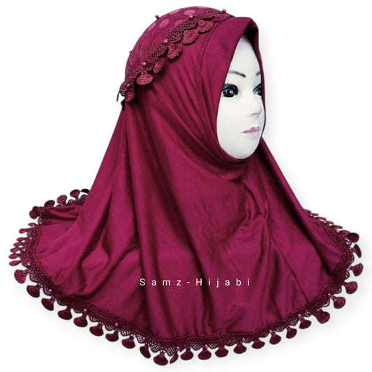 Crown Kids Hijab Maroon