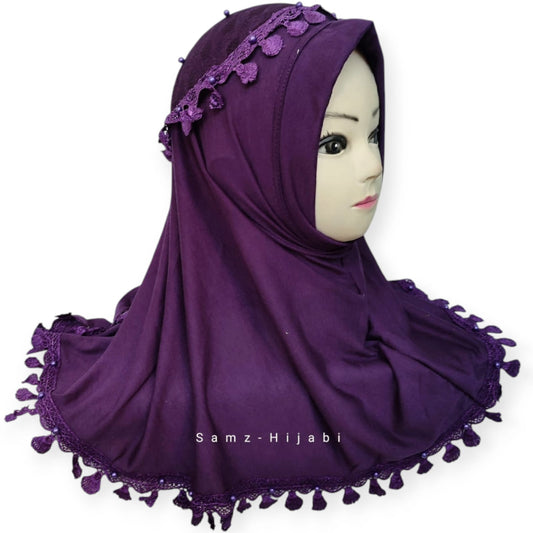 Crown Kids Hijab Purple