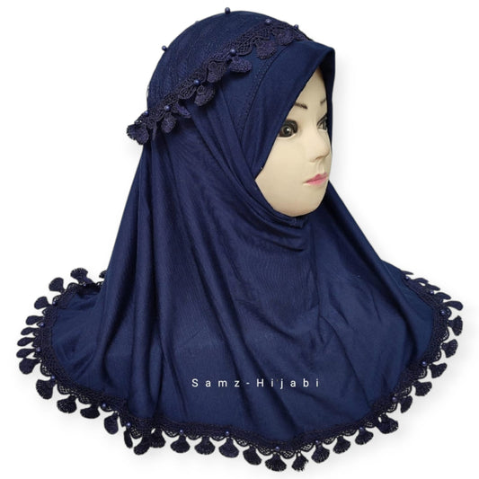 Crown Kids Hijab Navy Blue