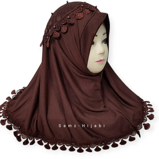 Crown Kids Hijab Chocolate Brown