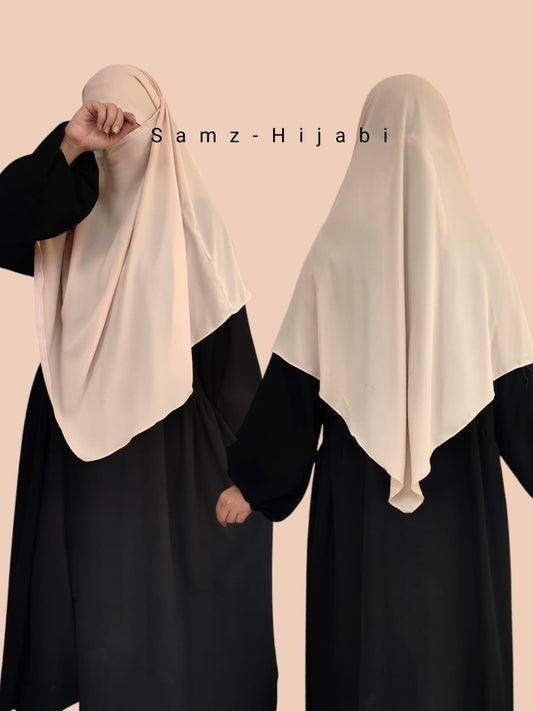 Single Layer Khimar Beige