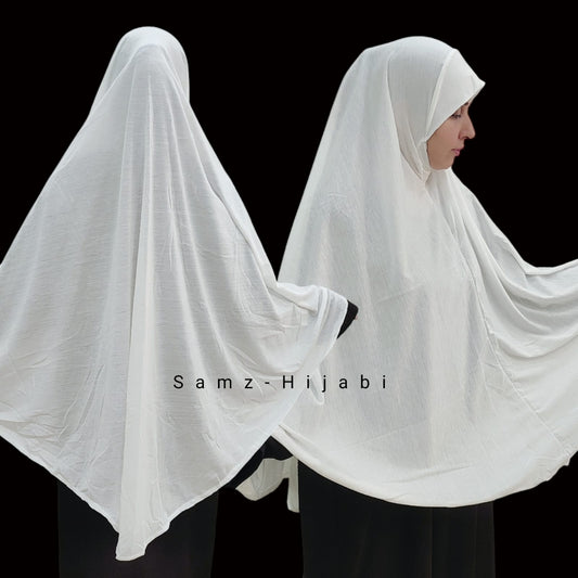 Jersey Khimar Makhna (Big Size) White