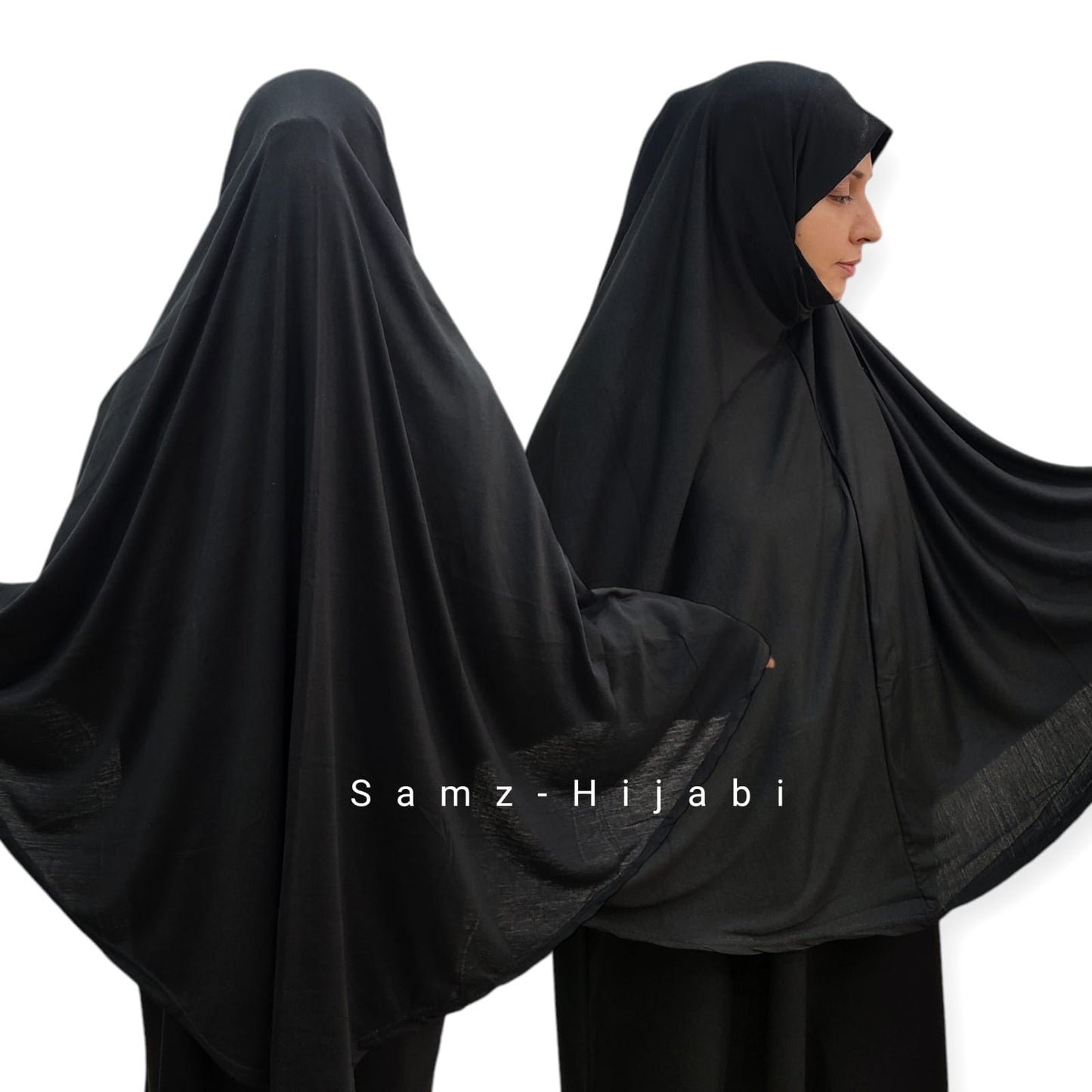 Jersey Khimar Makhna (Big Size) Black