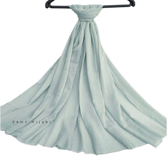 Turkish Lawn Hijab Baby Blue