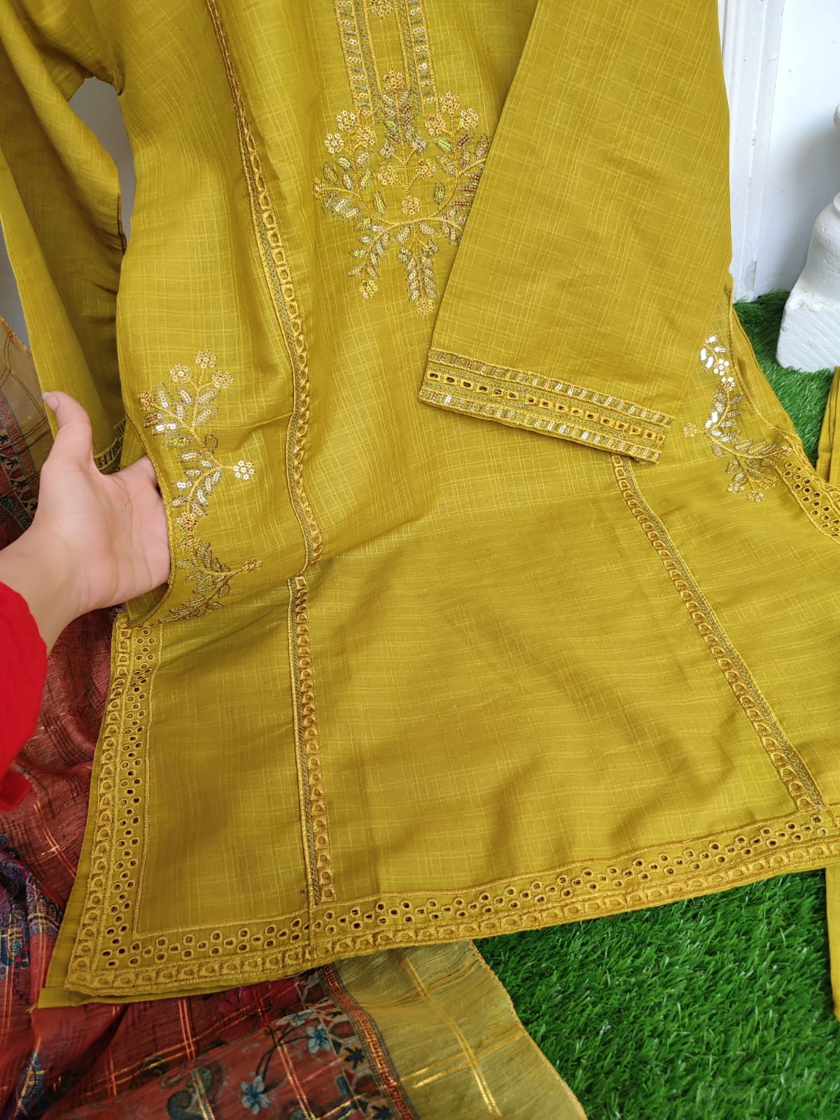 Side Pocket Embroidery  Dress Design _2