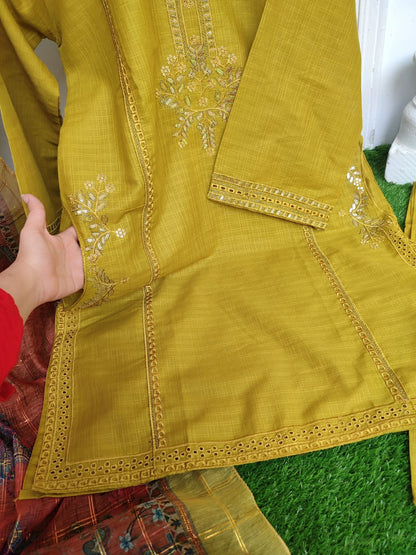 Side Pocket Embroidery  Dress Design _2
