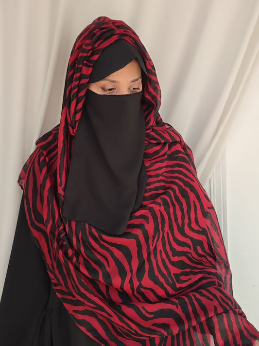 Instant Lawn Hijab _ Cherry Red