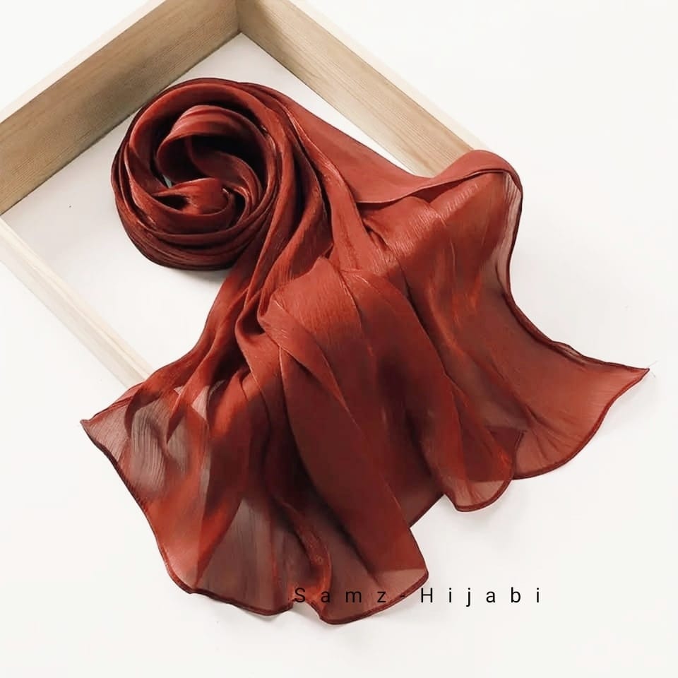 Organza Silk Hijab_Pumpkin