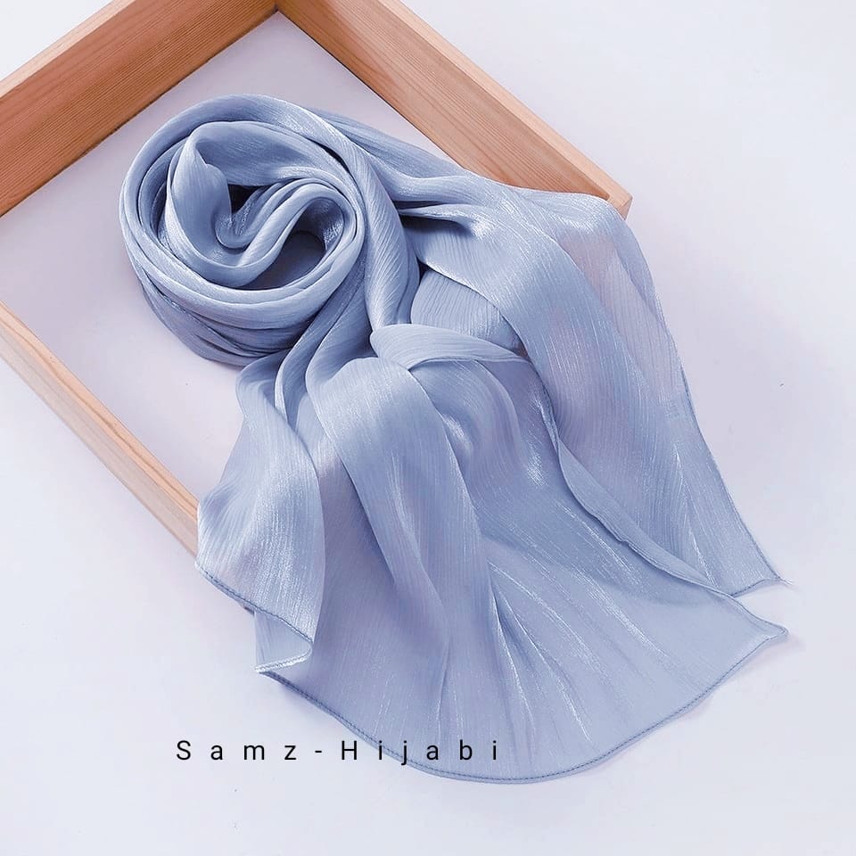 Organza Silk  Hijab _Sky Blue