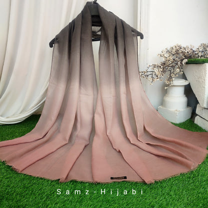 Tie Die Lawn Hijab_ Apricot
