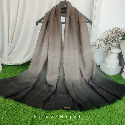 Tie Die Lawn Hijab _ Brown Black