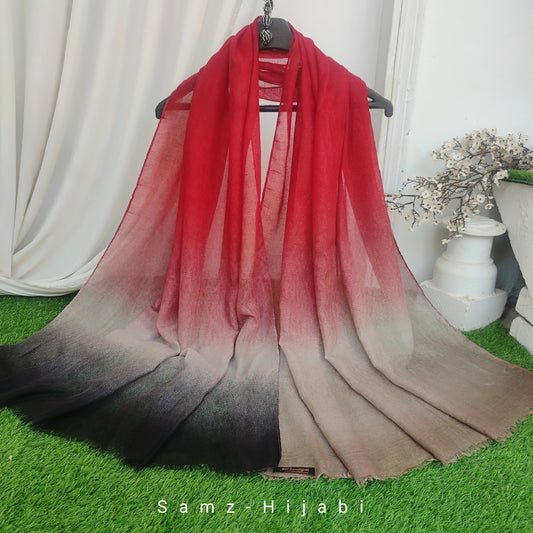 Tie Die Lawn Hijab _ Red