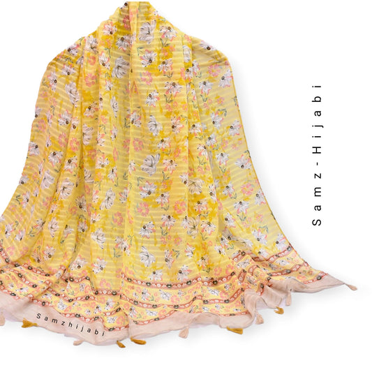 GulBahar Lawn Hijab _Yellow