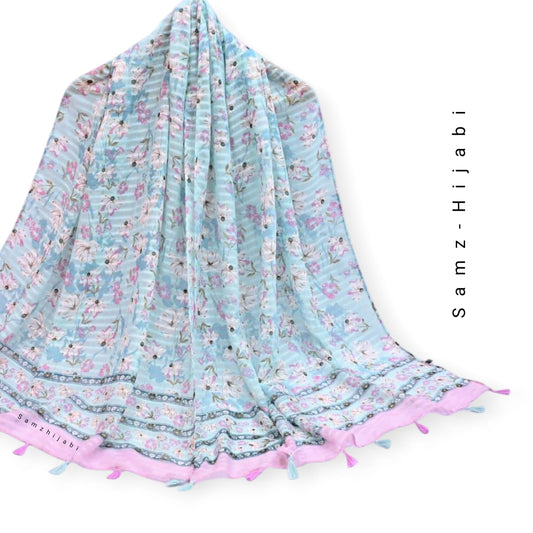 GulBahar  Lawn  Hijab _Baby Green