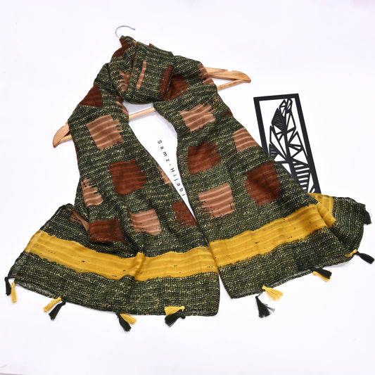 Cross -Check  Hijab -Green