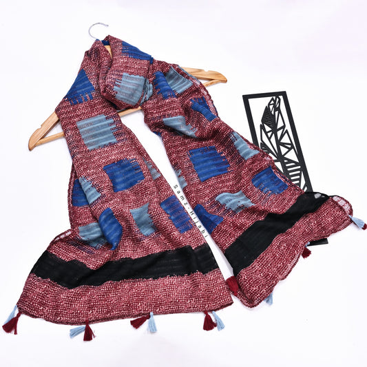 Cross -Check  Hijab- Maroon