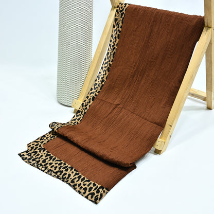 Cheetah - Crinkle Lawn Hijab Brown