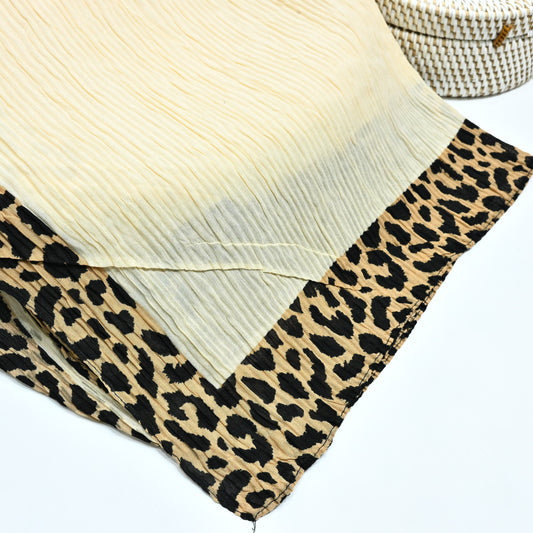 Cheetah - Crinkle Lawn Hijab Cream