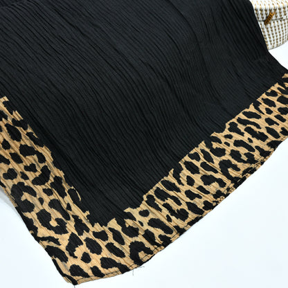 Cheetah - Crinkle Lawn Hijab Black