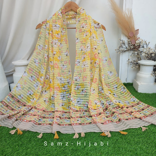 GulBahar Lawn Hijab _Yellow