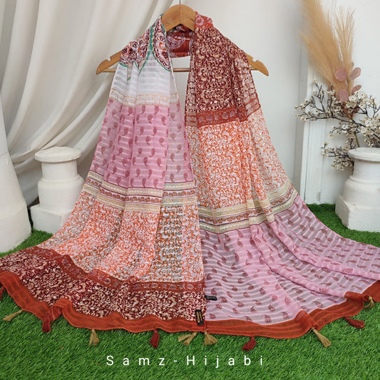 Booty Art Lawn Hijab Rust