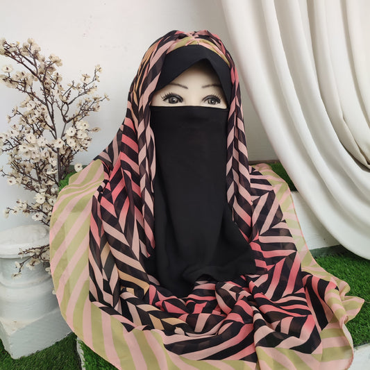 Instant Cap Hijab Set -Design 10