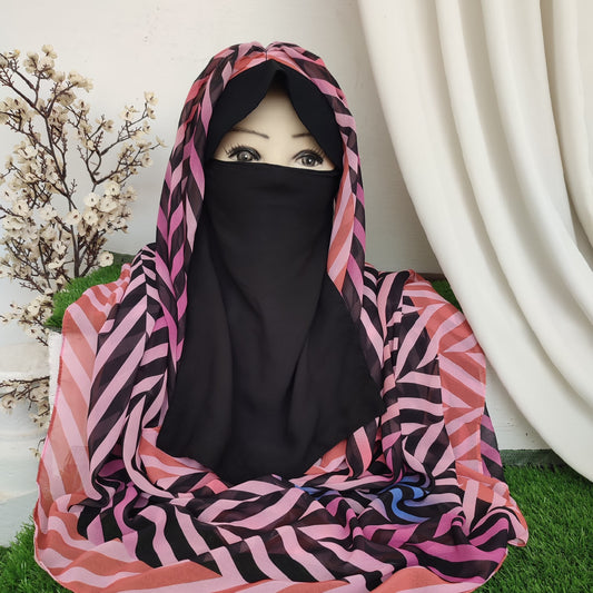 Instant Cap Hijab Set -Design 5
