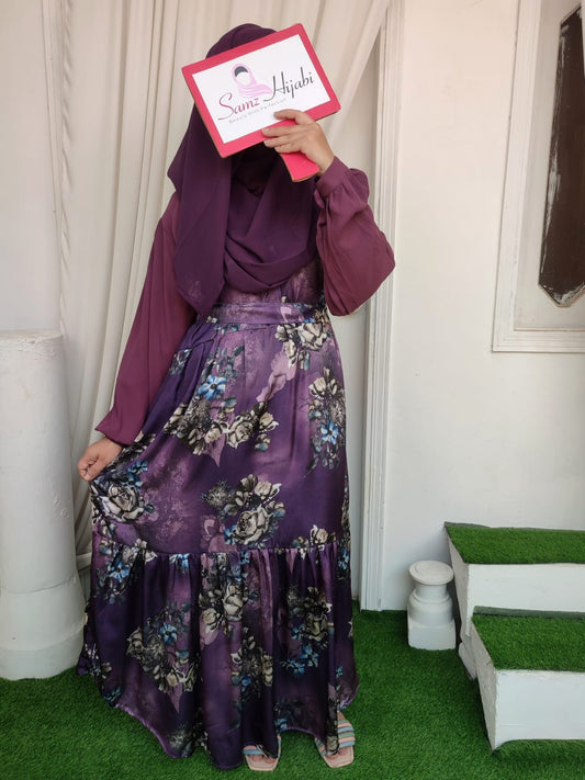 Two Step Frill Abaya Design 2