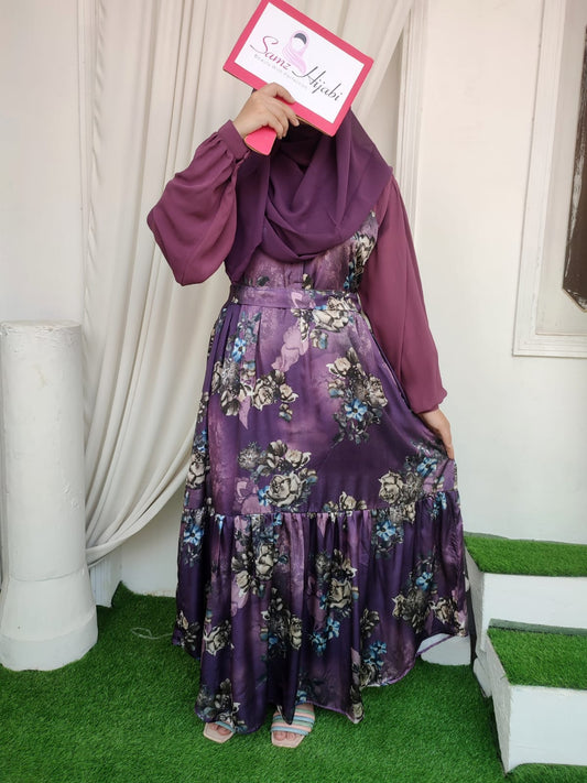Two Step Frill Abaya Design 2