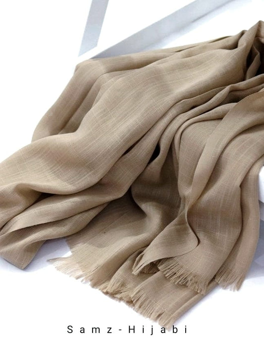 Bigger Turkish Lawn Hijab Pastel Brown