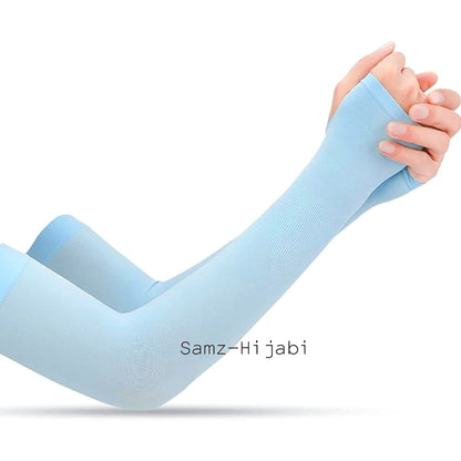 Cotton Arm sleeves with thumb holes