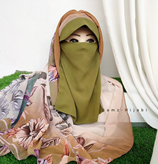 Instant Cap Hijab Set -Design 17