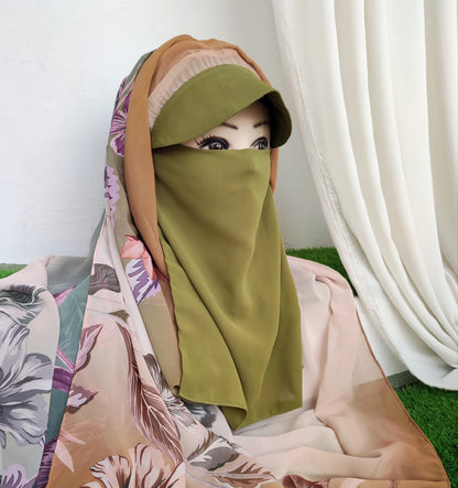 Instant Cap Hijab Set -Design 17